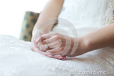 Diamond wedding ring Stock Photo